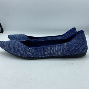 Rothy’s The Point Ballet Flat Indigo Heather Womens Sz 9